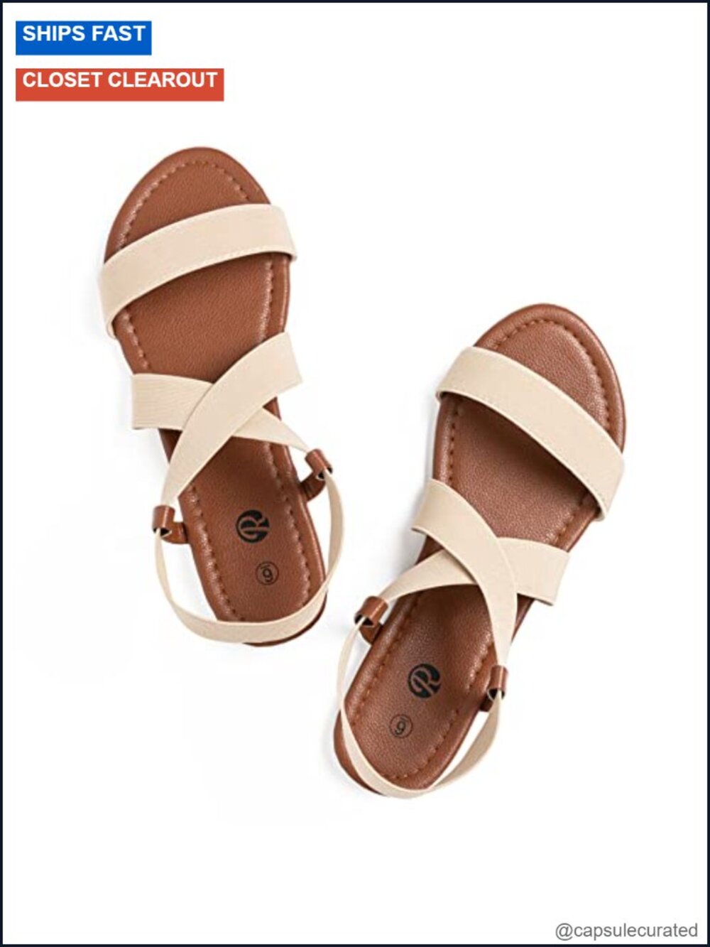 Women's Flat Elastic Crisscross Strap Sandals Slip-On Casual Slide Shoes
